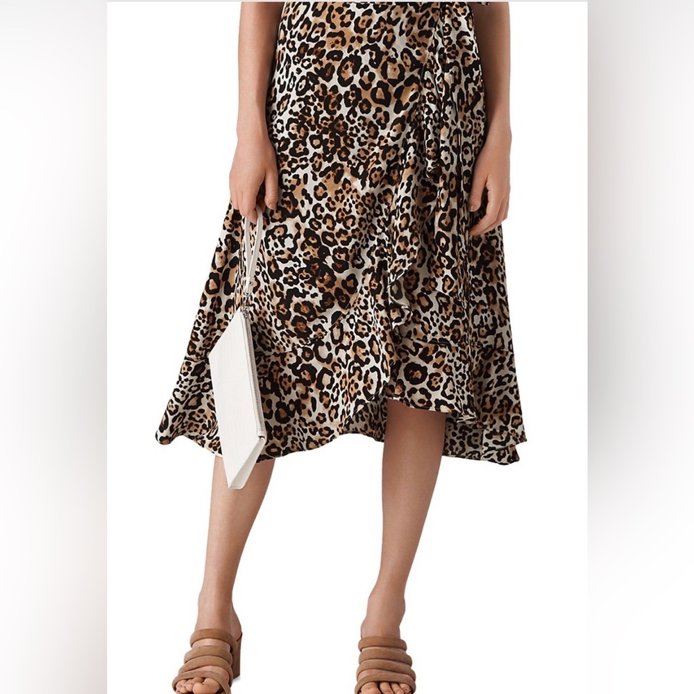 Whistles Leopard Print Wrap Skirt